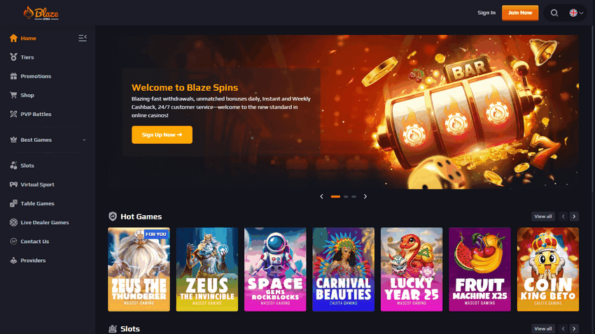 Blaze Rotates Gambling Enterprise